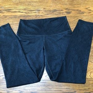 Lululemon Black Snake Print Leggings
